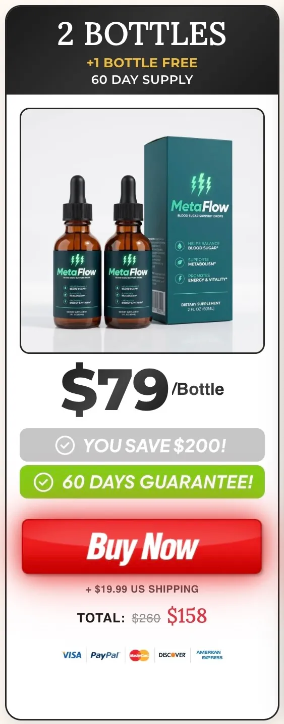 MetaFlow 2 bottles + 1 free - 60 day supply