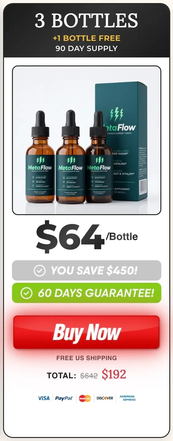 MetaFlow 3 bottles + 1 free - 90 day supply